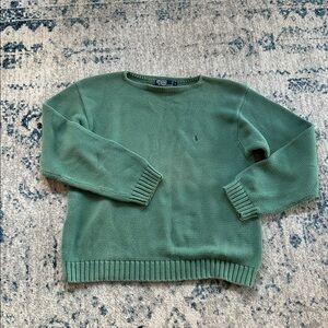 Vintage green Ralph Lauren 100% cotton knit sweater